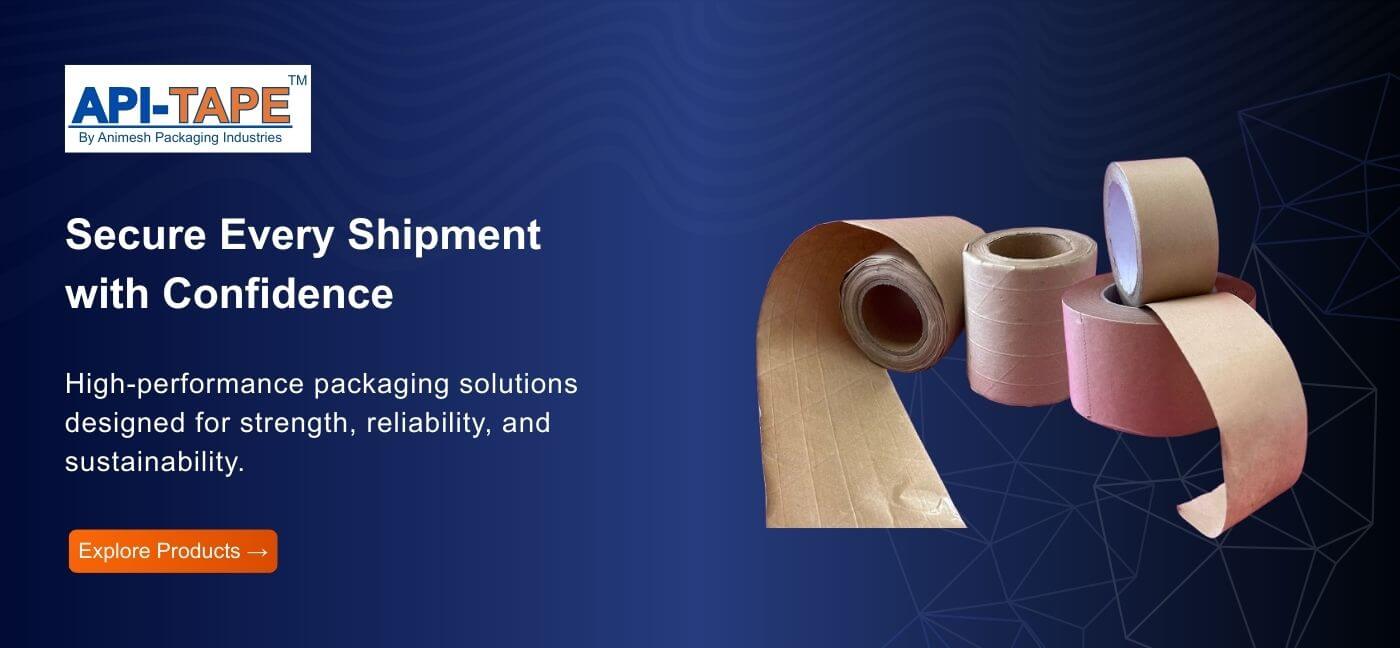 Kraft Paper Tapes with Both Adhesive & Water Activated Gum